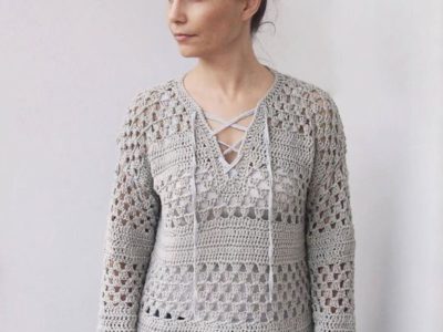crochet Granny Stripes Sweater free pattern