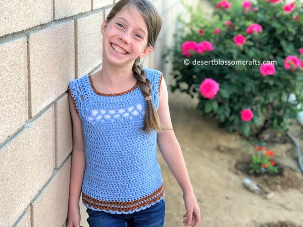 crochet Kid's Midnight Top free pattern