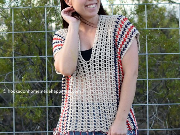 crochet Picnic Poncho free pattern