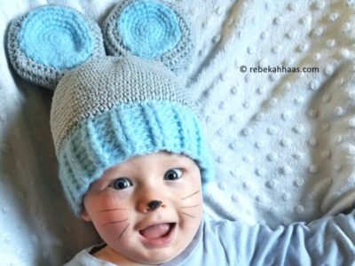 crochet Sweet Baby Field Mouse Hat free pattern