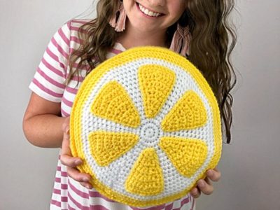 crochet Crafty Lemon Pillow free pattern
