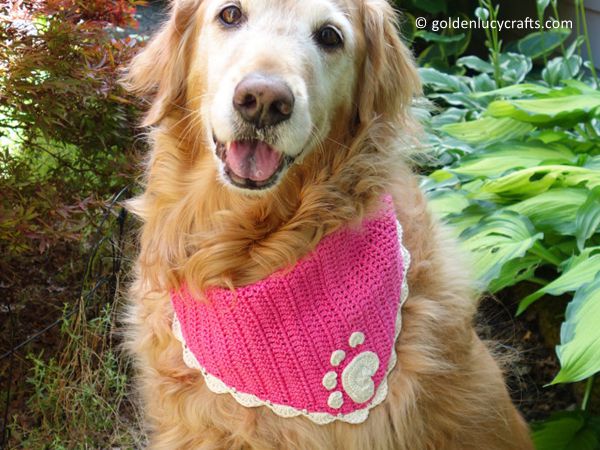 crochet Dog Bandana free pattern