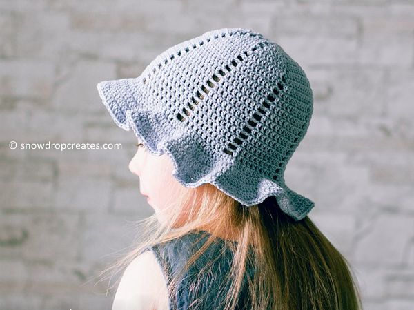 crochet Lilac Sunhat free pattern