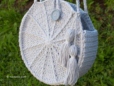 crochet Lunaria Round Bag free pattern