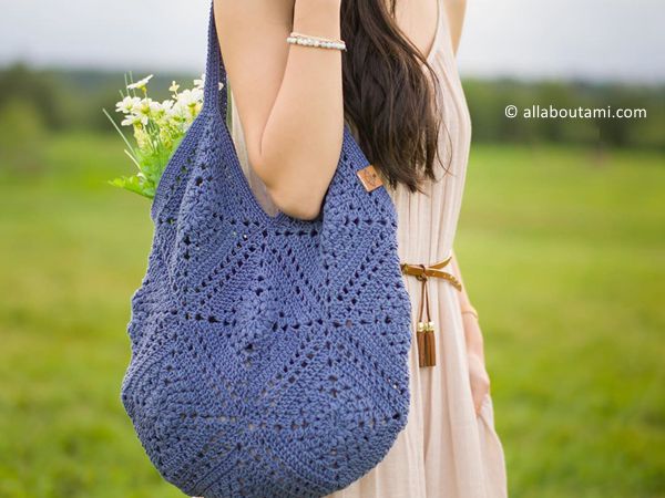 crochet Wildrose Market Bag free pattern