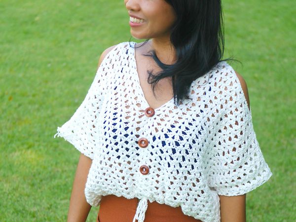 crochet boho chic crop top free pattern