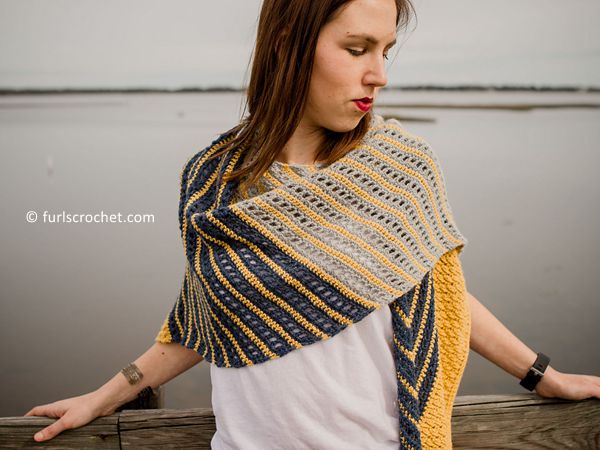 crochet Bronwyn Shawl free pattern