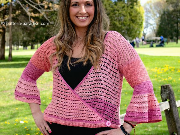 crochet Julia Cardi Sweater free pattern