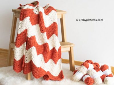 crochet Zig Zag Chevron Blanket free pattern