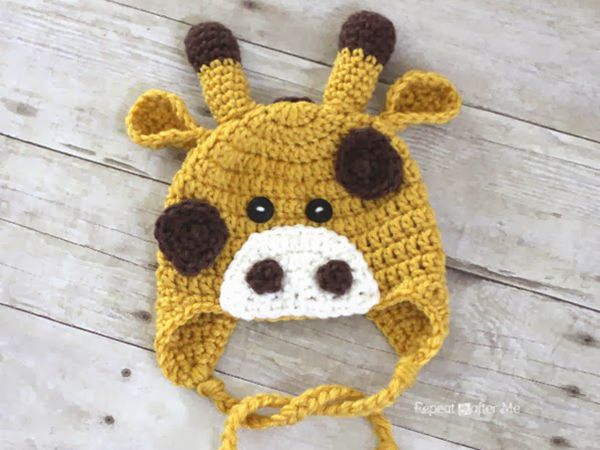 Crochet Giraffe Hat