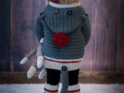crochet Child & Adult Sock Monkey Set free pattern