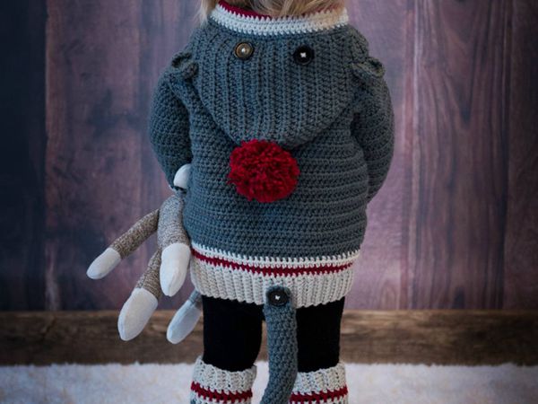 crochet Child & Adult Sock Monkey Set free pattern