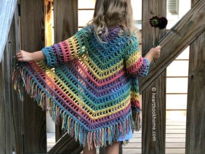 crochet Child Shawl Cardigan free pattern