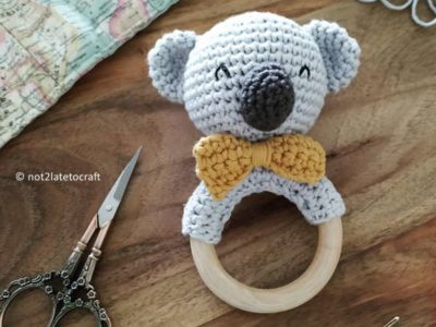 crochet Koala Teether free pattern