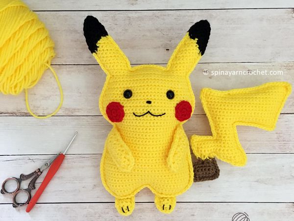 crochet Pikachu Amigurumi free pattern
