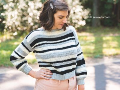 Crochet Monochrome Sweater free pattern