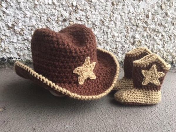 crochet Baby Cowboy Outfit free pattern