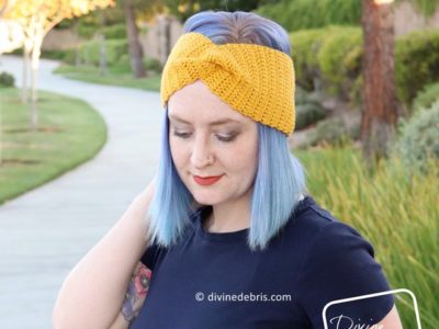 crochet Simple Twist Headband free pattern