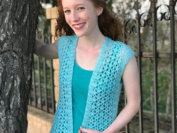 crochet Summer Breeze Vest free pattern