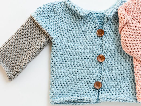 crochet Tunisian Crochet Baby Sweater easy pattern