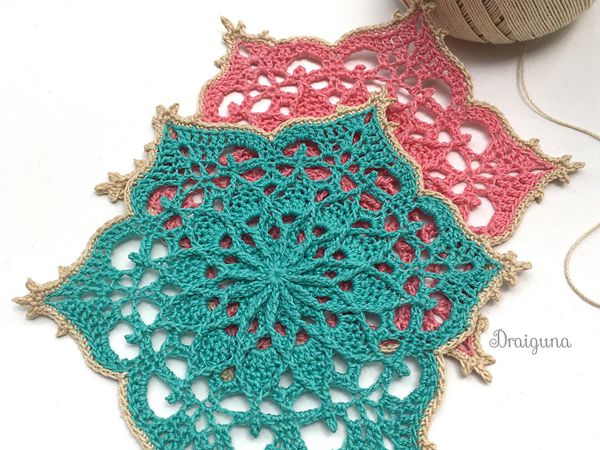 crochet Wispweave Hexagon Doily free pattern