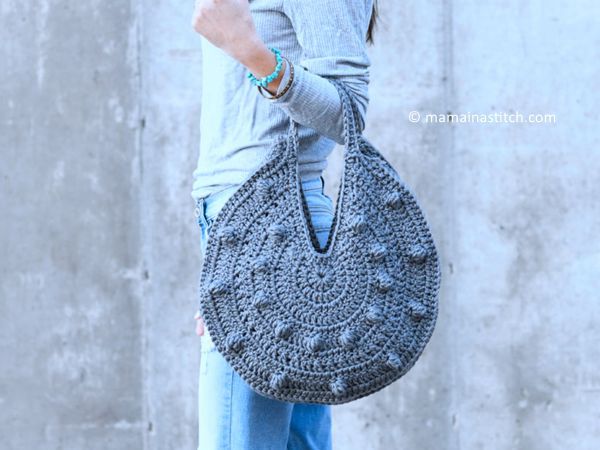 bobbles circle tote crochet pattern