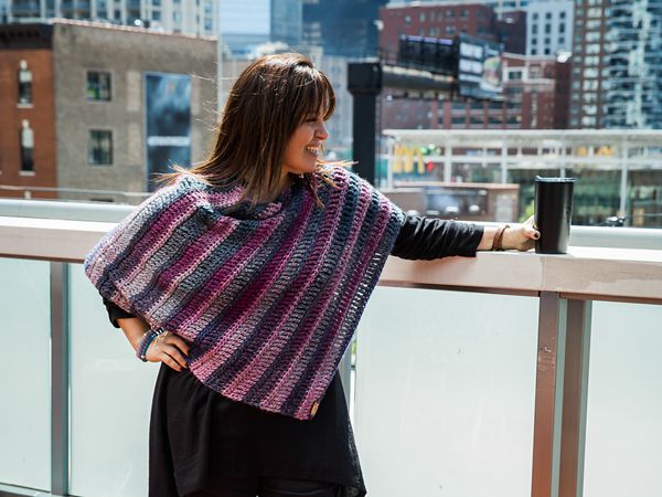 crochet Bettendorf Poncho Shawl free pattern
