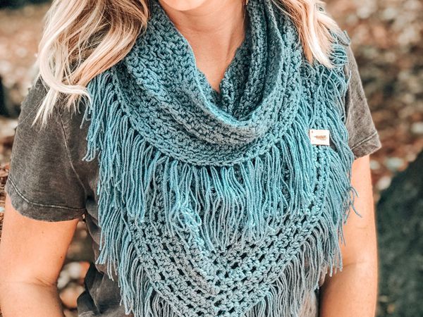 crochet Boho Infinity Scarf pattern