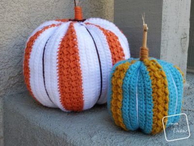 crochet Simple Striped Pumpkin free pattern