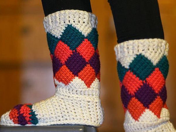 crochet Tutti Frutti Crochet Slippers free pattern