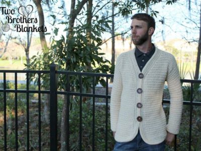 Crochet Mens Cardigan easy pattern