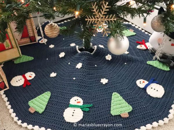 CHRISTMAS TREE SKIRT CROCHET ALONG free pattern