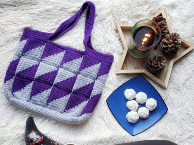 crochet Divine Diamonds Bag free pattern