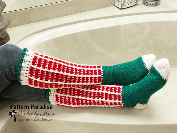 crochet Jolly Fun Socks free pattern