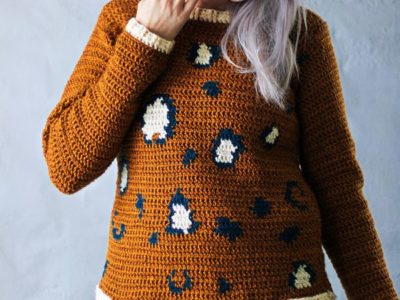 crochet Lees Leopard Print Pullover free pattern