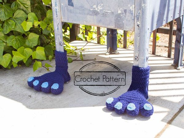 crochet Monster Feet easy pattern