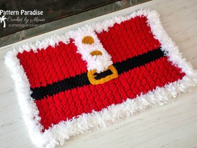 crochet Santa Rug free pattern