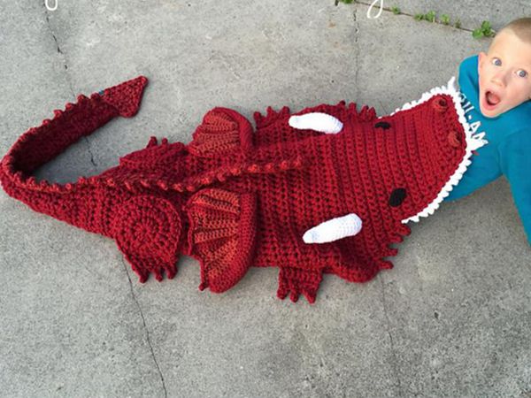 Crochet Dragon Blanket easy Pattern