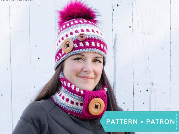 Piko - Crochet Hat Cowl easy pattern