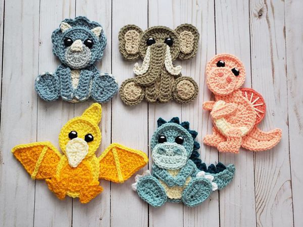 crochet Crochet Jurassic Classic Applique easy pattern