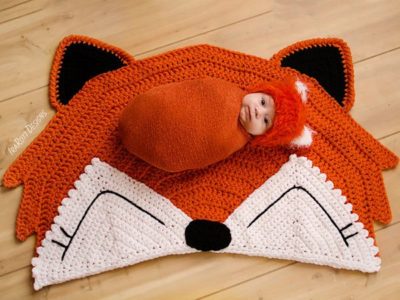 crochet Foxy Fox Rug free pattern