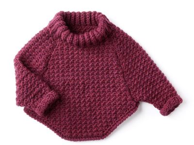 crochet KIDS CURVY COWL PULLOVER free pattern
