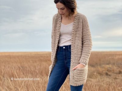 crochet The Coffeeshop Cardigan free pattern