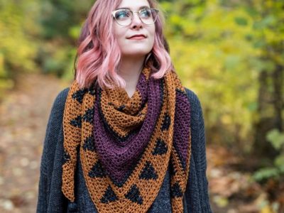 crochet The Oriole Triangle Scarf easy pattern