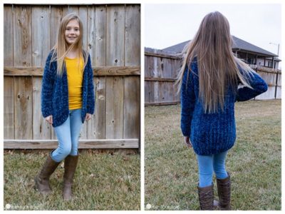 crochet Velvet Cardi for Kids free pattern