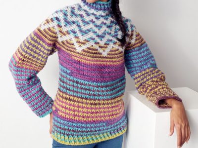 crochet ZAG SWEATER free pattern
