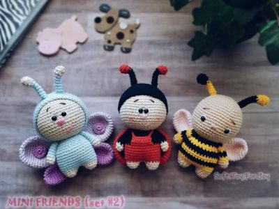 crochet Mini Friends easy pattern
