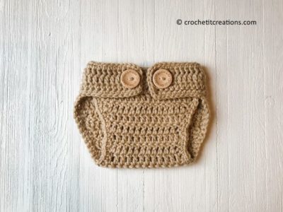 crochet Newborn Diaper Cover free pattern