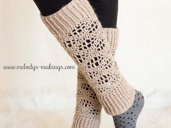 crochet Wisteria Leg Warmers free pattern