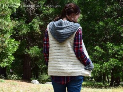 crochet Hooded Sweater Vest free pattern